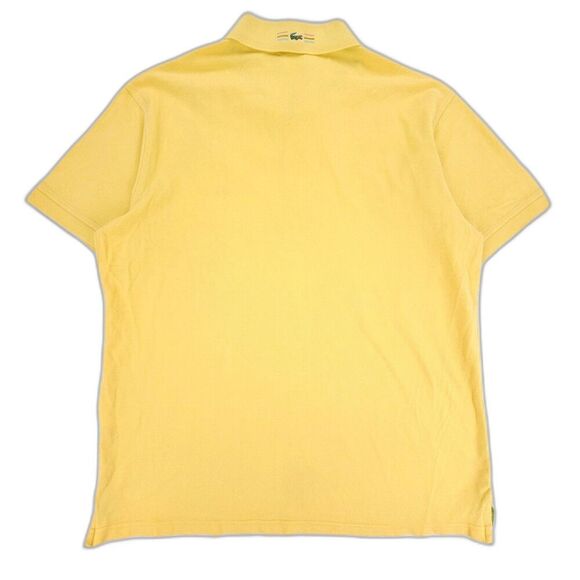 LACOSTE Short Sleeve Pique Cotton Polo Shirt Classic Old Money Preppy Yellow 2X - Picture 8 of 10